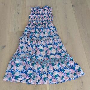 Oliphant smocked maxi dress size M